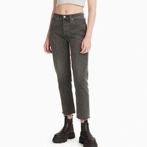 Levi's 501 Crop Original Straight Jeans Get Off My Cloud 25x26